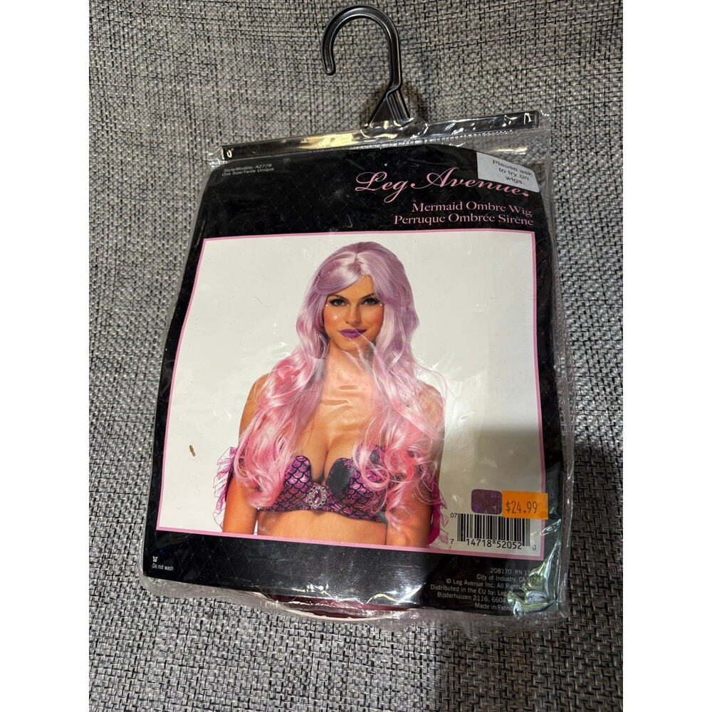 Leg Avenue MLeg Avenue Mermaid Ombre Wig Pink Purple Halloween Costume Accessory